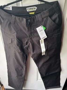 FIRST Women's Black Boot Cut Utility Pants